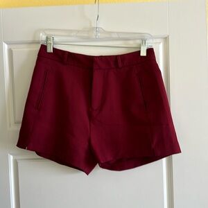Wine red colored shorts